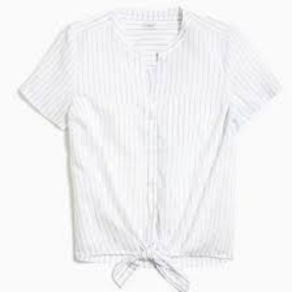 J. Crew Factory tie front v-neck blouse
